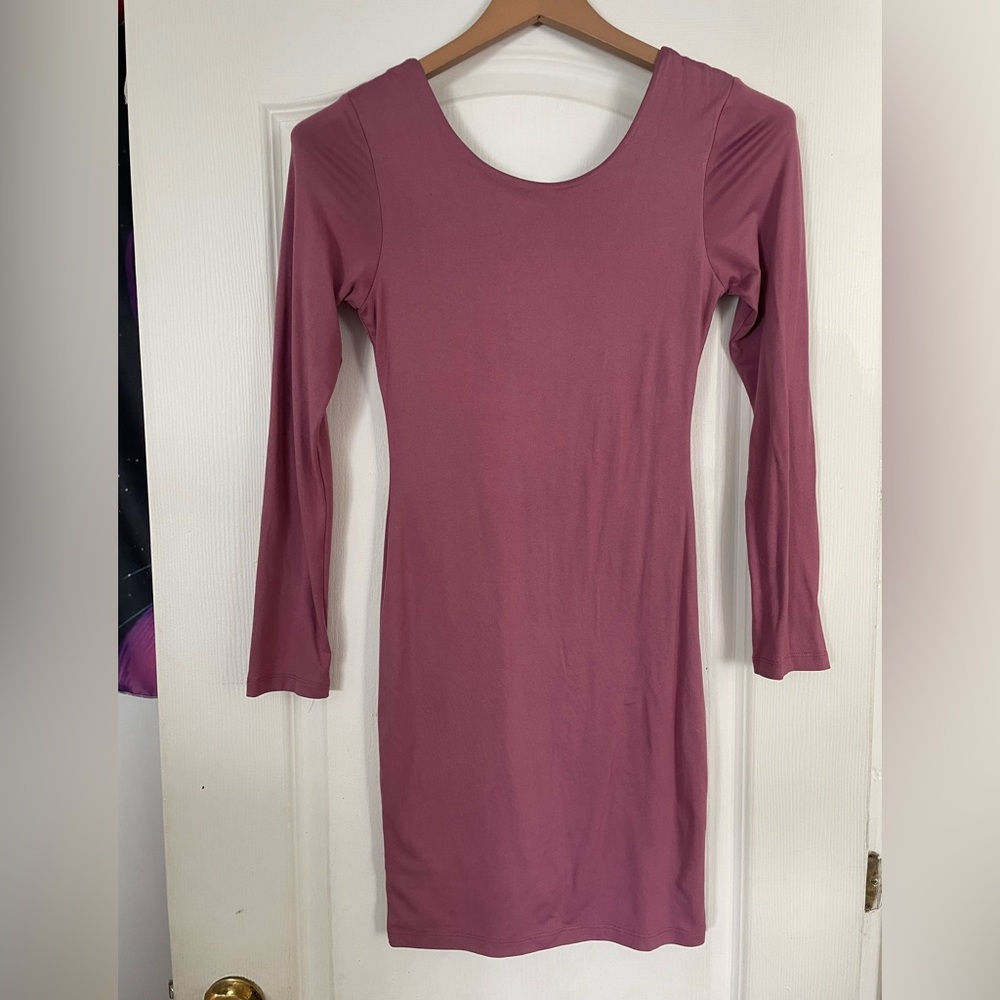 DC Dusty Rose Long Sleeve Dress